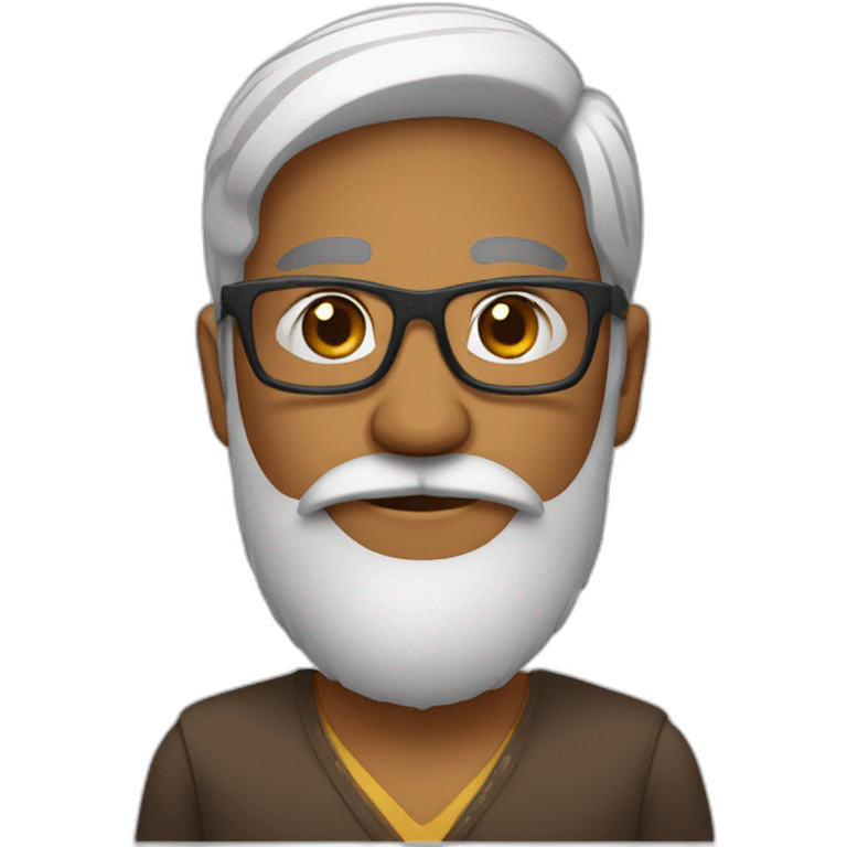 indian wearing glasses with beard emoji