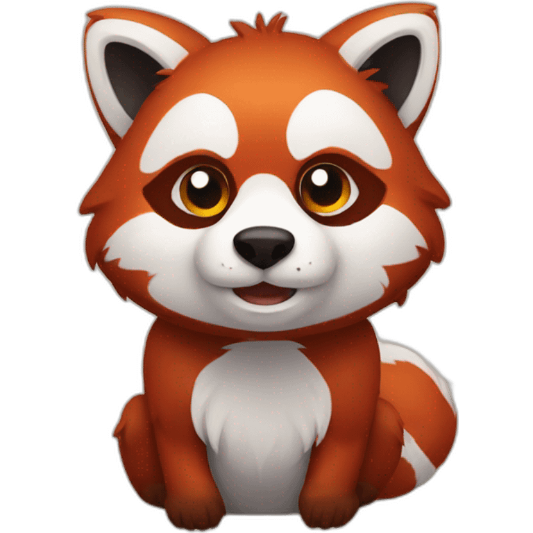 red panda wolf emoji