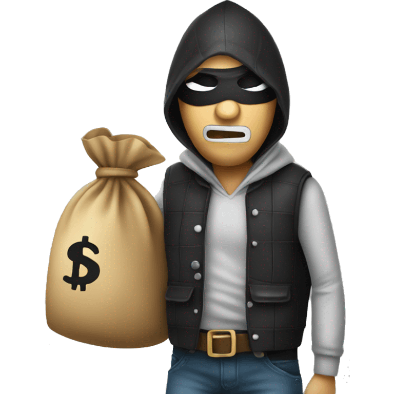 robber with money bag emoji