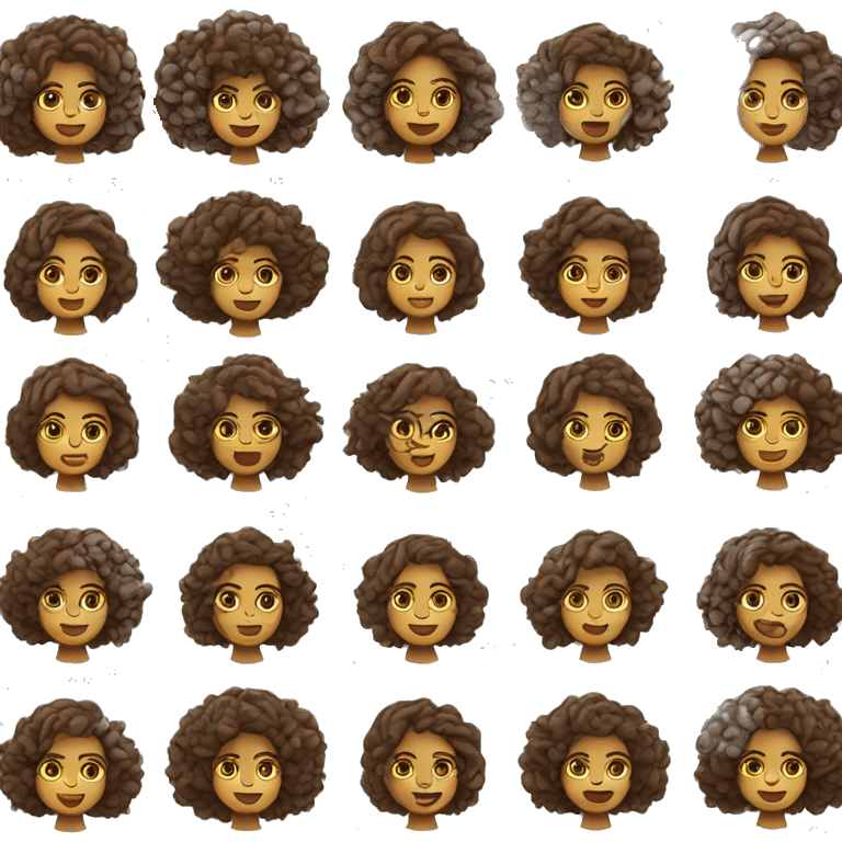 Esteticista con pelo rizado  emoji