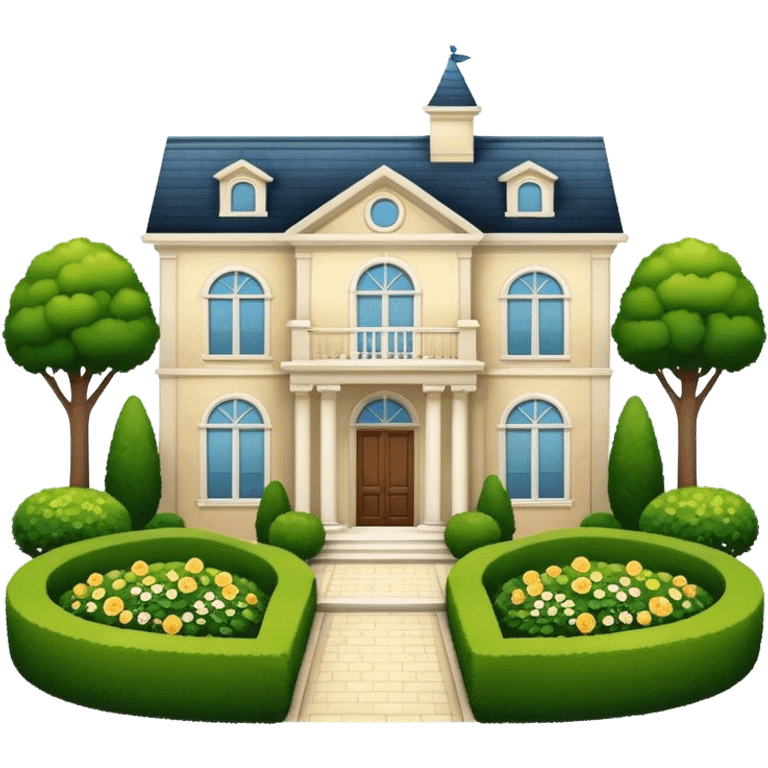 mansion with garden emoji