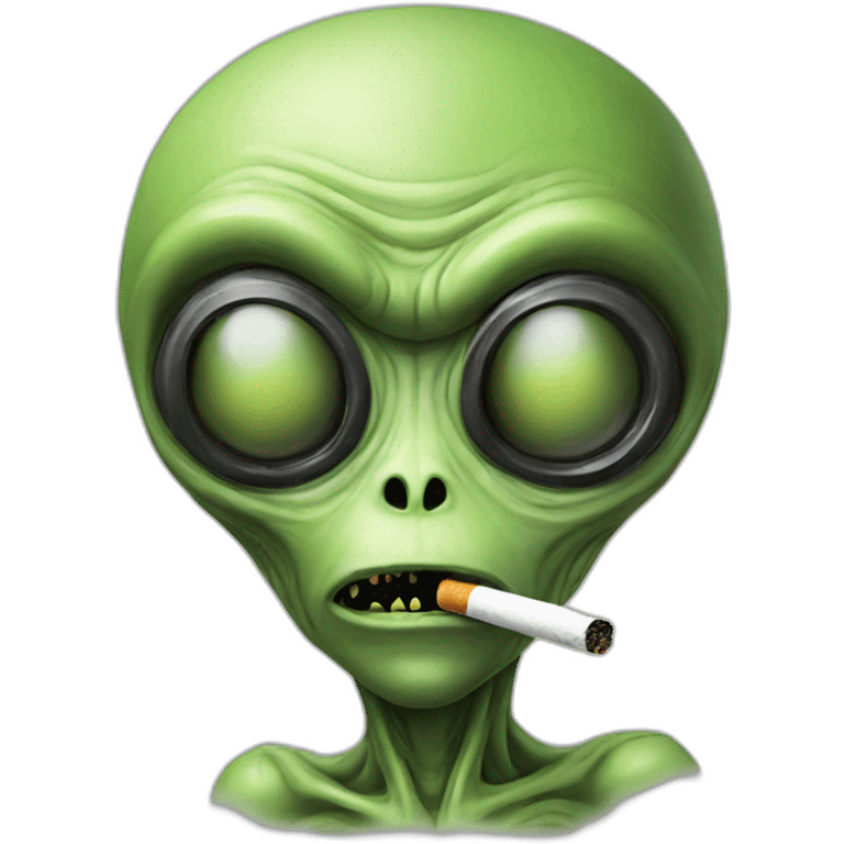 alien who smokes emoji