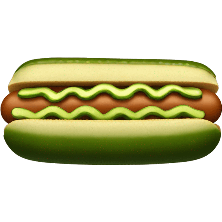 Pickle hotdog emoji