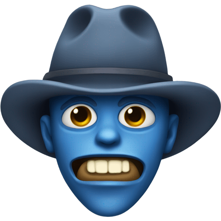 blue alien cowboy emoji