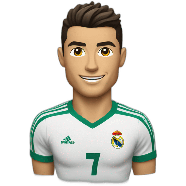 Cristiano Ronaldo porte le maillot ageria, emoji