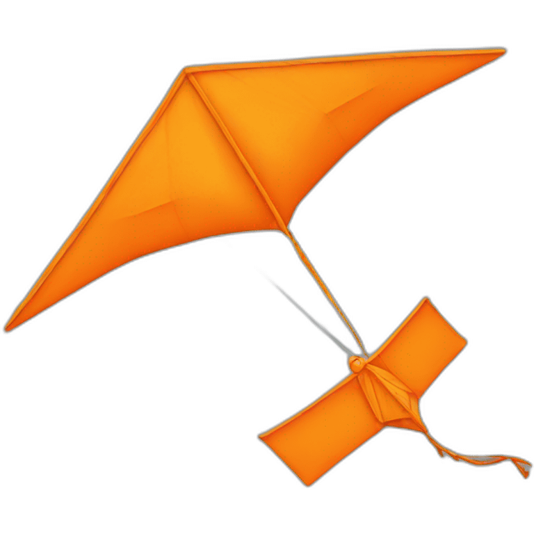 simple orange kite emoji