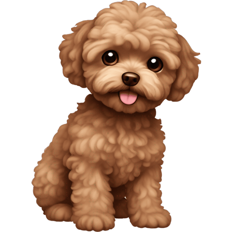 Brown maltipoo emoji