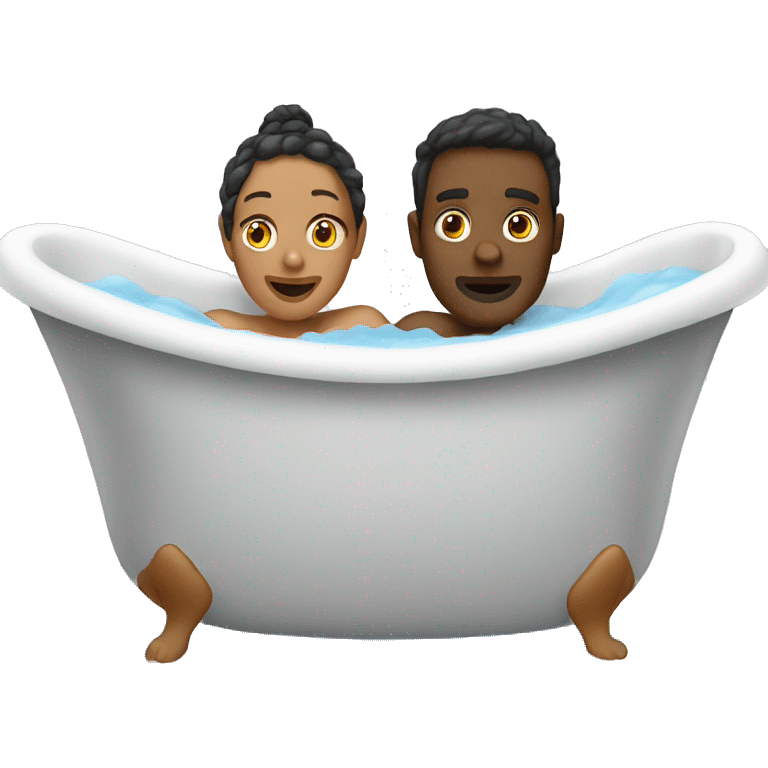 two people in a bathtub emoji