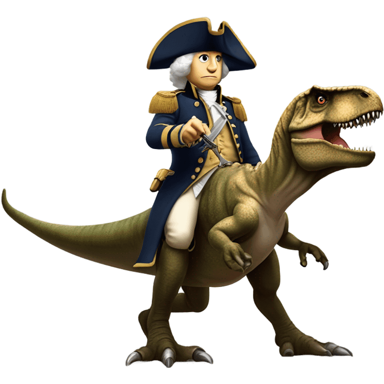 George Washington on T-Rex emoji