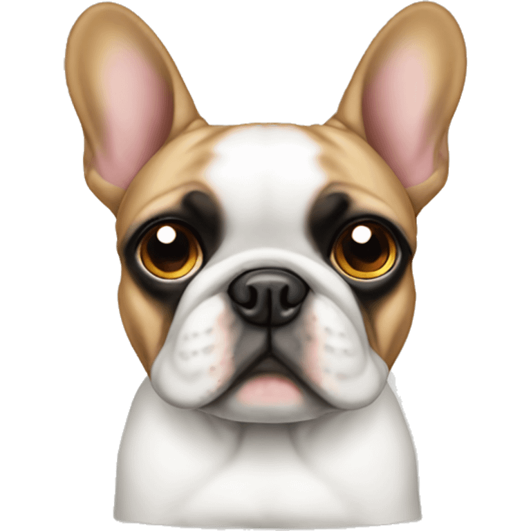 Frenchie with one eye sewed shut emoji