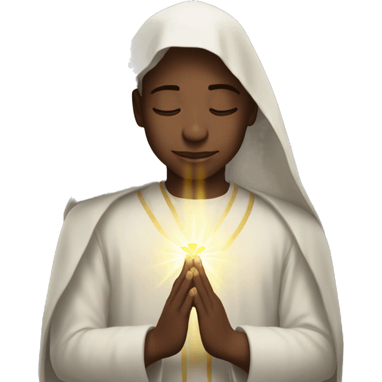 white people pray to the rays of lights emoji