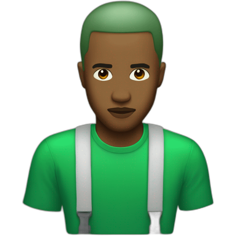 Frank ocean with green Crew cut emoji