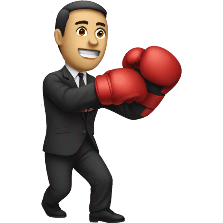 person in suit boxing emoji