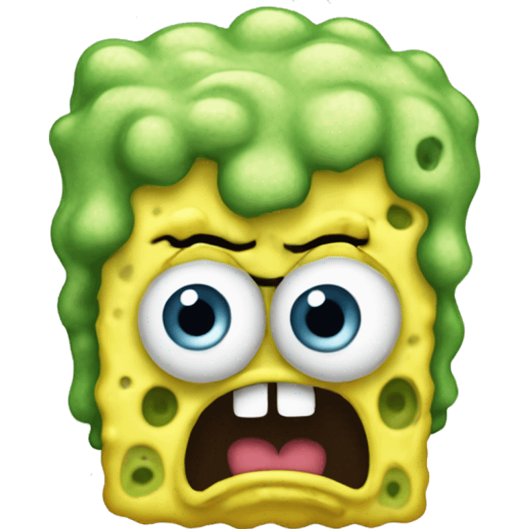 SpongeBob, angry face emoji