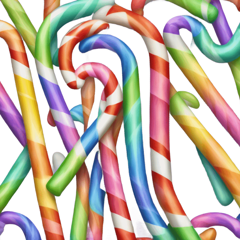 Rainbow candy cane  emoji