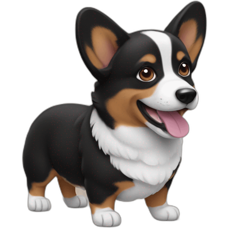 Black corgi pops emoji