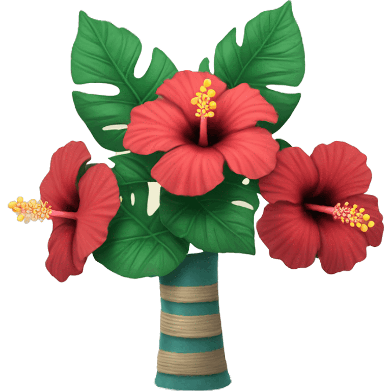 Hibiscus ￼bouquet  emoji