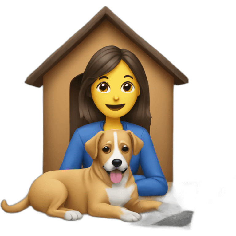 wfh with dog include house emoji emoji