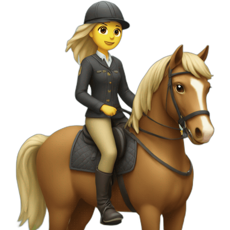 Fille sur un cheval emoji