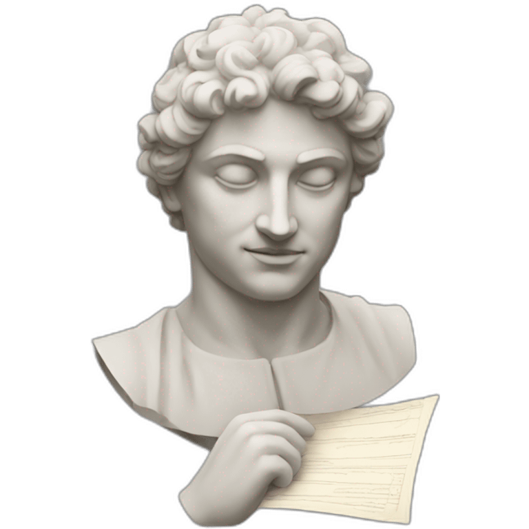 statue holding papers italy emoji