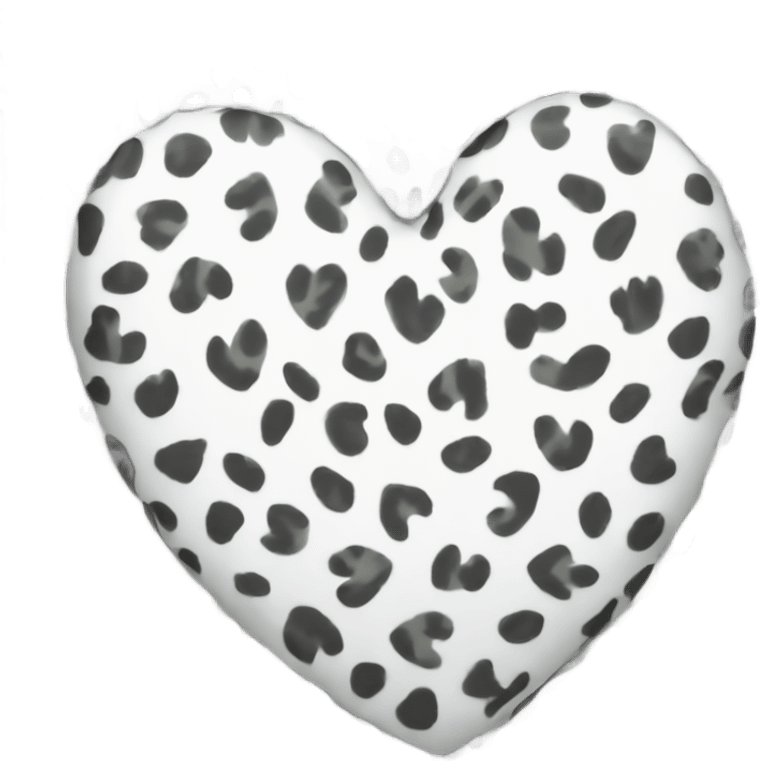 snow leopard print heart emoji