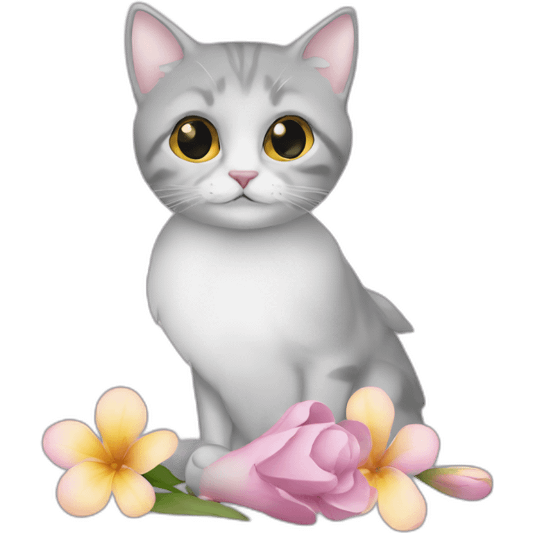 fleur chat emoji