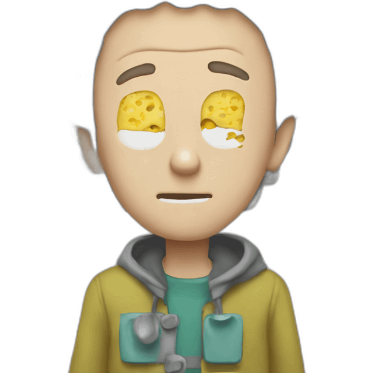 morty with cheeze emoji