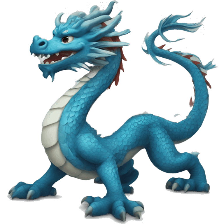 Chinese blue dragon emoji