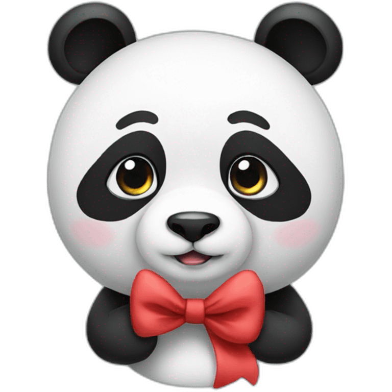 Panda with a bow on its ear emoji