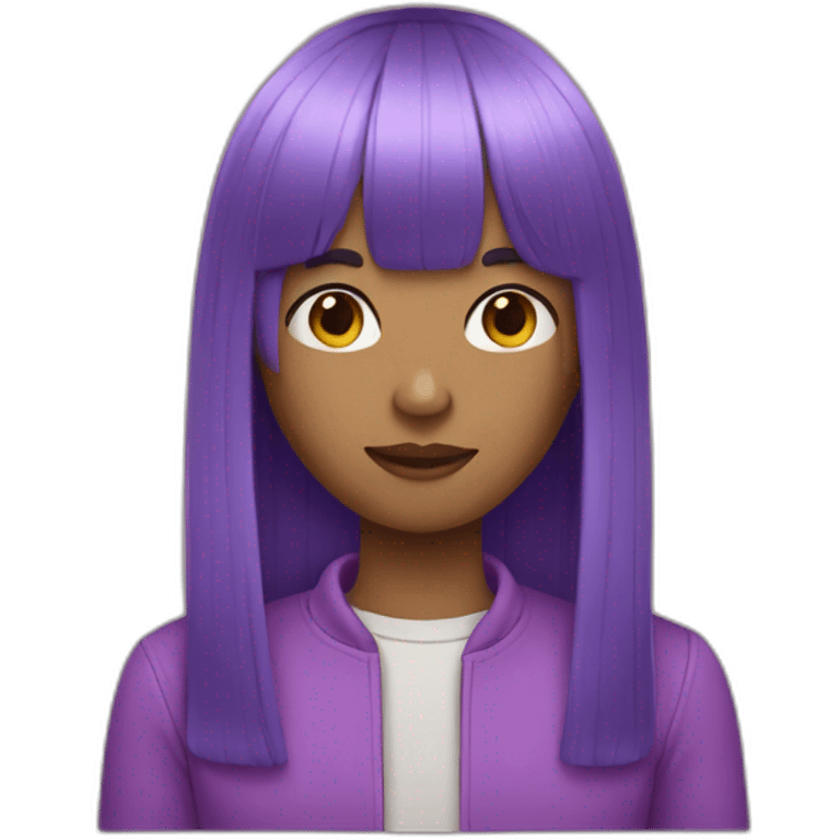 nonbinary person with bob and bangs emoji