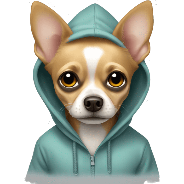 Chihuahua wearing a hoodie emoji