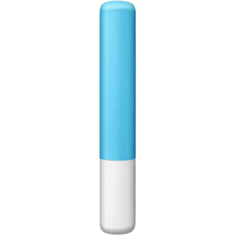 A single foam stick with caps on top and bottom, front view emoji