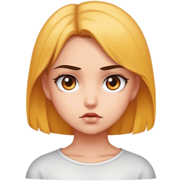 intense gaze of a girl emoji