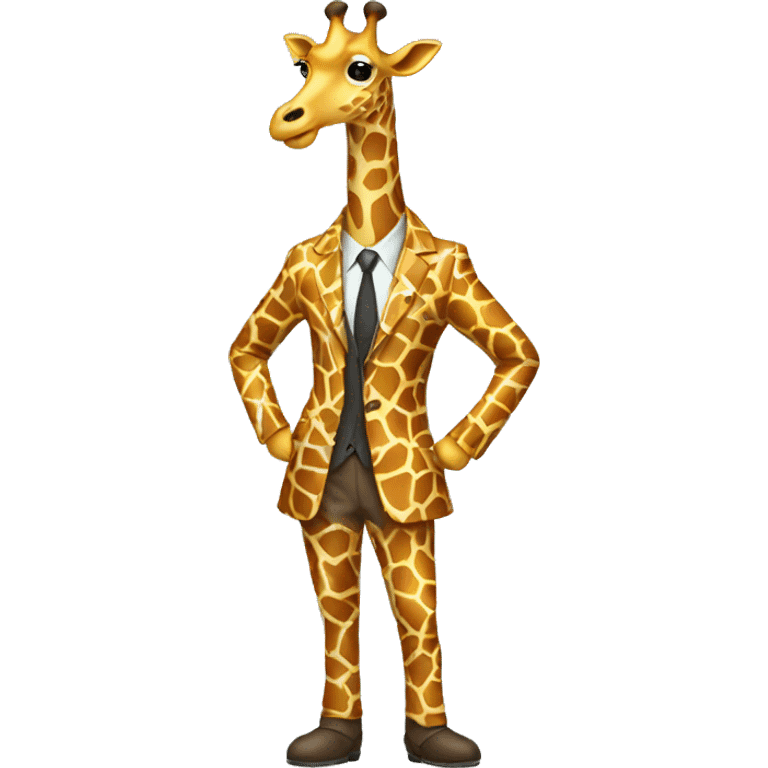 giraffe with footbaal suit emoji