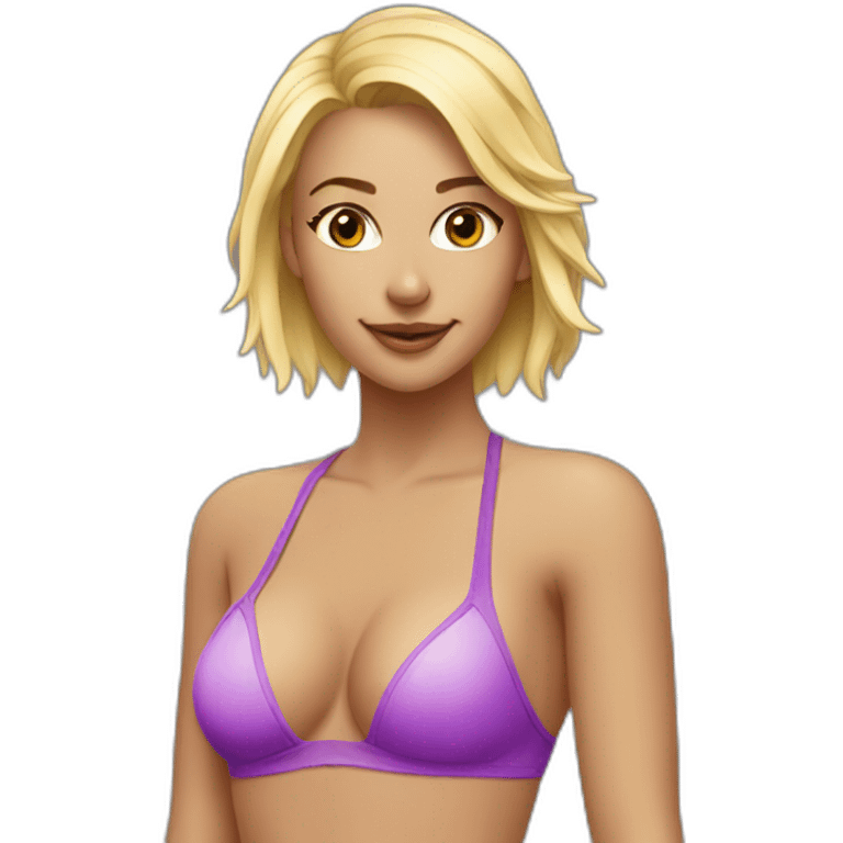 sexy blonde in swimsuit emoji