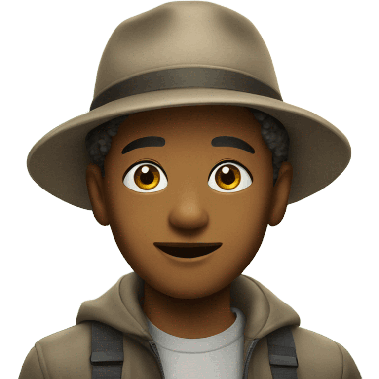 boy in hat outdoors portrait emoji