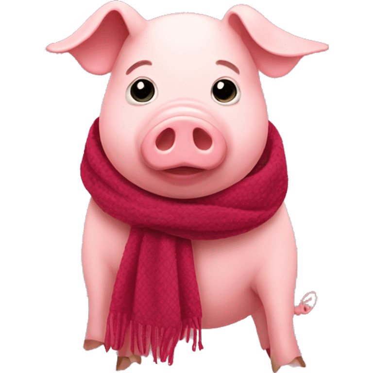 Pig with scarf emoji