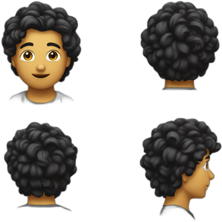 plongeur au cheveux noir emoji