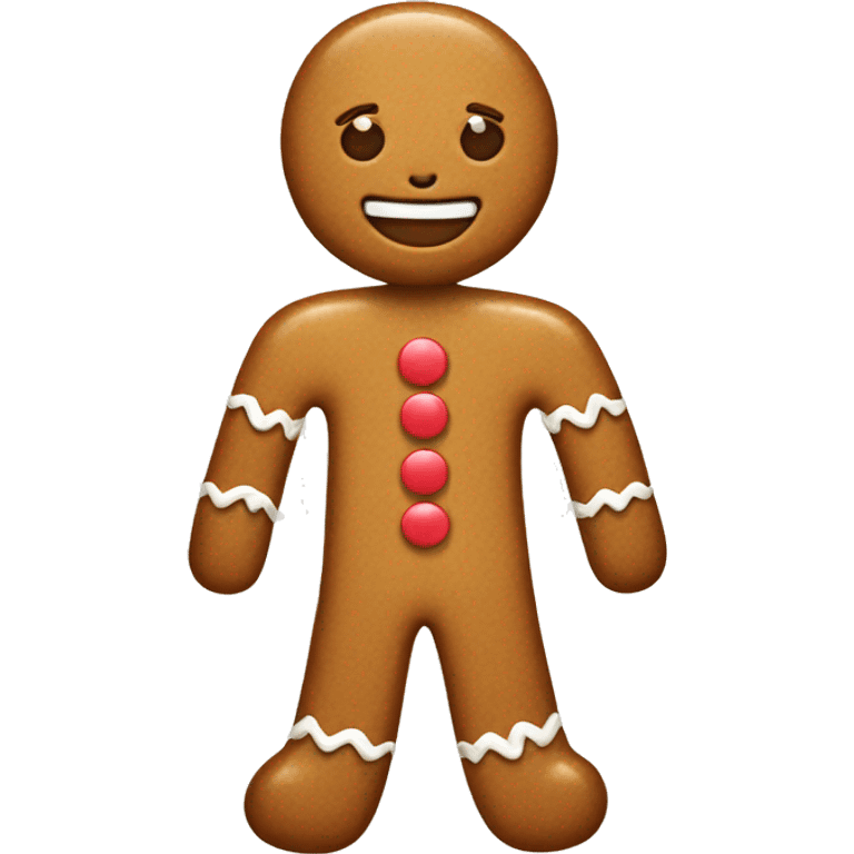 Gingerbread man beige emoji