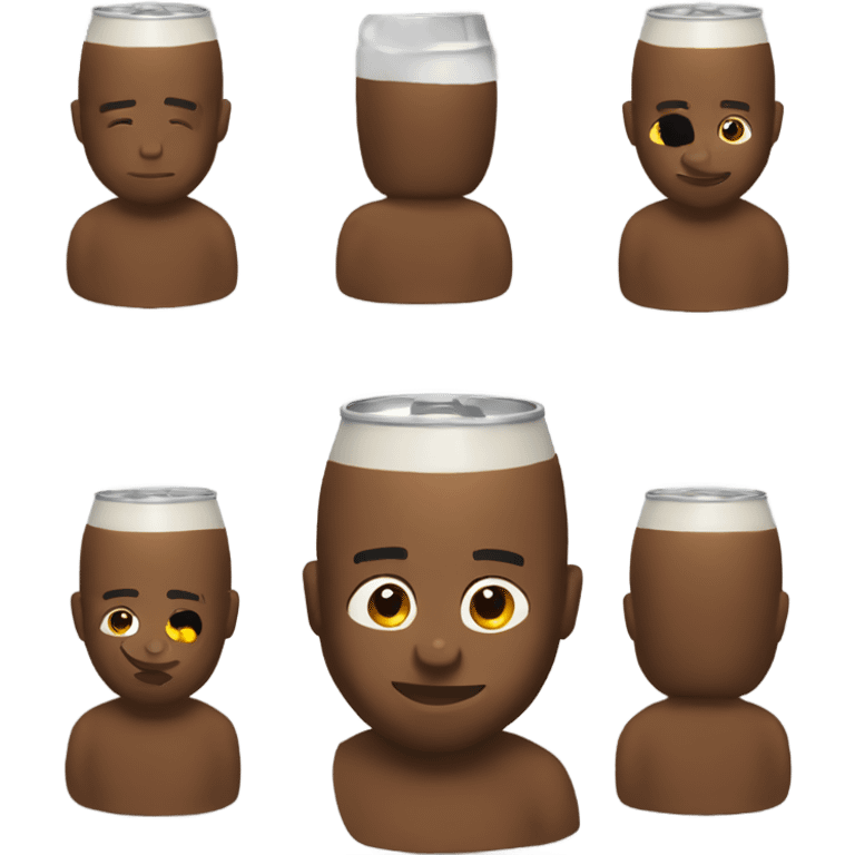 Brown guy drinking crown royal bottle emoji