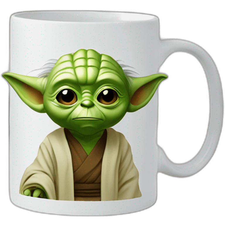 Yoda tiens un mug emoji