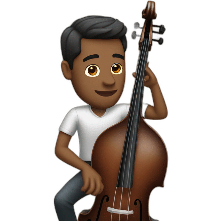 double bass player emoji