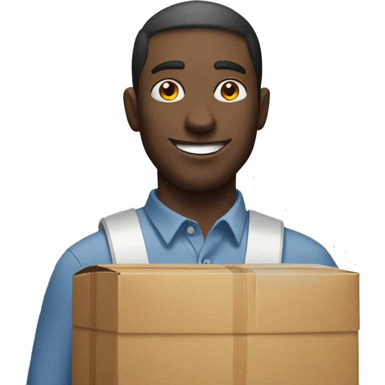 White man taking package emoji