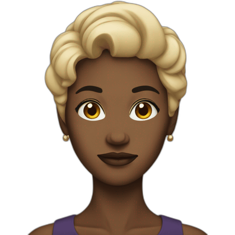 Woman black-power emoji