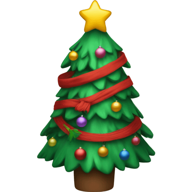 Create a Christmas tree with scarf  emoji