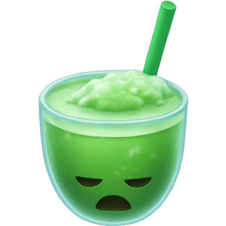 Iced matcha in a cup  emoji