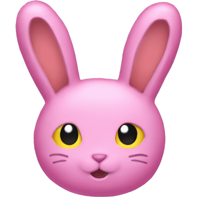 pink rabbit plush that has this face :3 and a yellow cat hair clip emoji