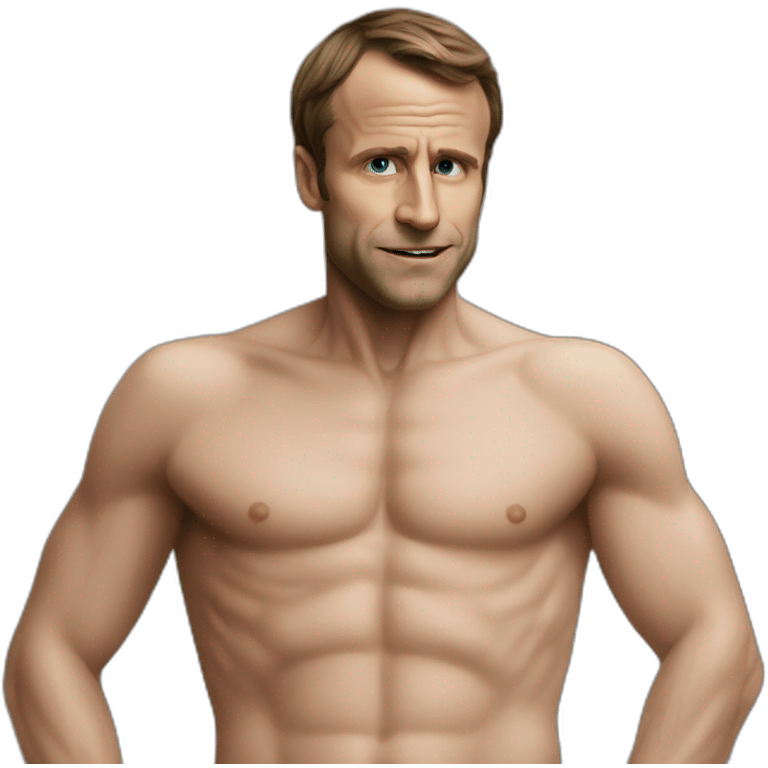 macron torse nue emoji