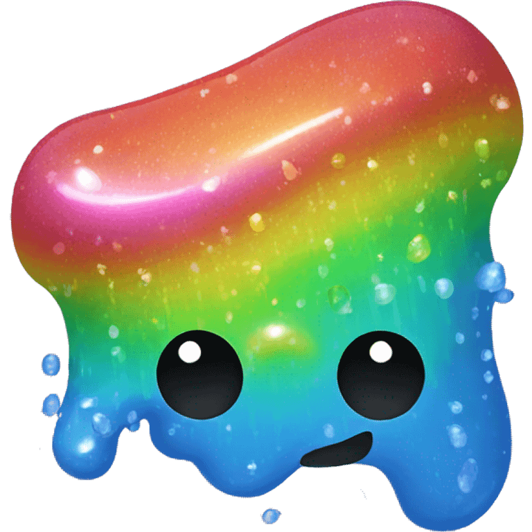 glitter slime rainbow emoji