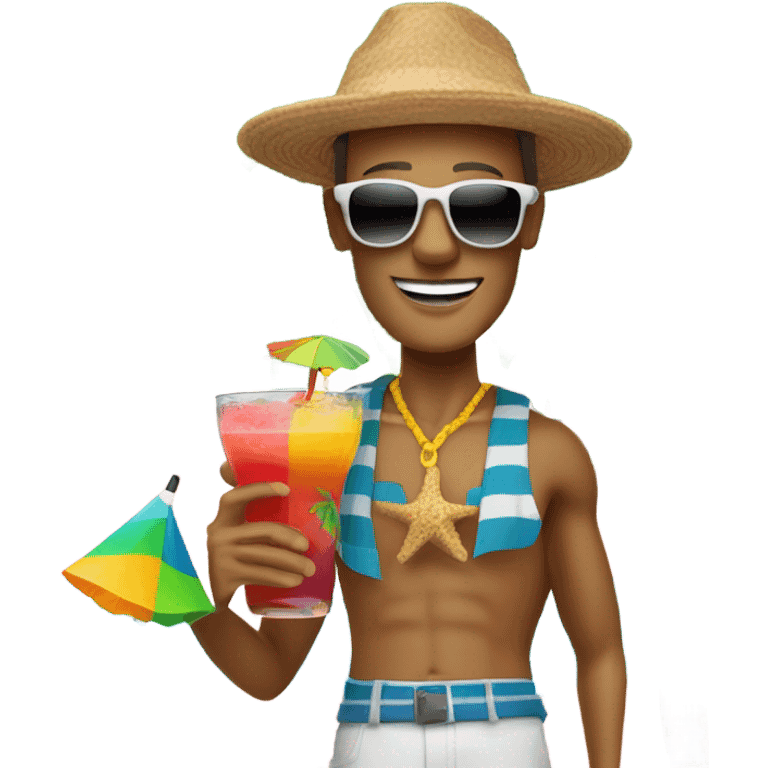 Cruise with drink emoji